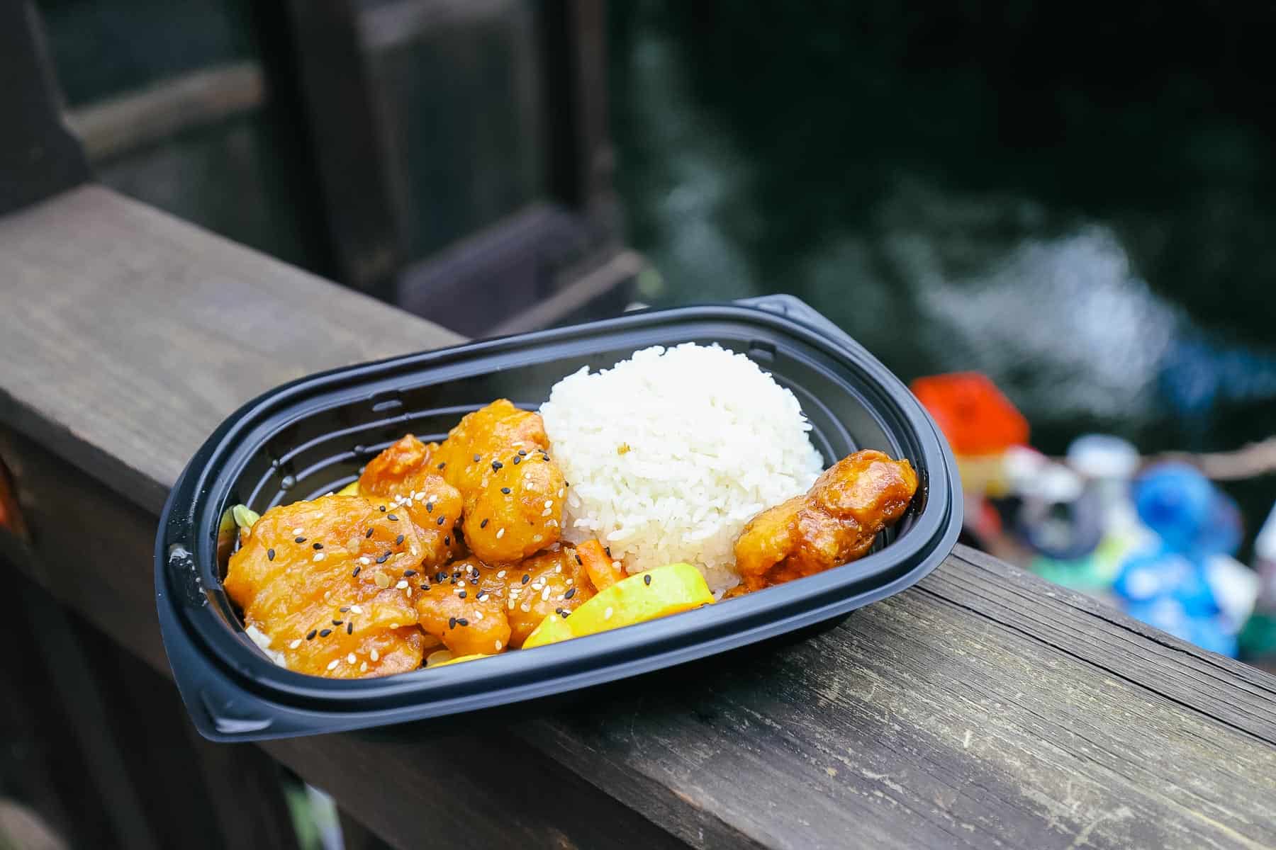 an order of honey sesame chicken from Yak and Yeti Local Foods Cafe 